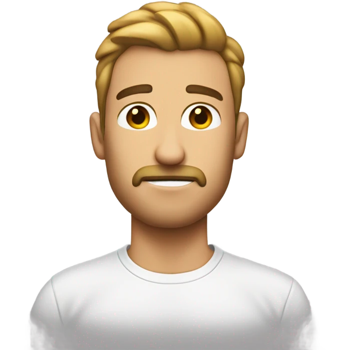 Pelado con remera de la nada emoji