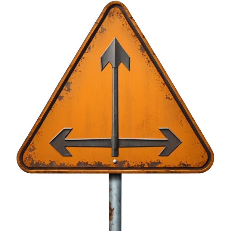 Forked road sign emoji