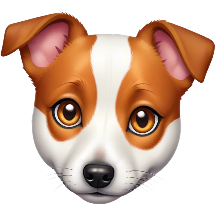 Cinematic Noble Jack Russell Terrier Portrait Emoji, Poised and spirited, with a compact, agile build in rich, warm tones, bright, alert eyes, perky ears, and a determined, lively expression, Simplified yet sharp and sophisticated features, highly detailed, glowing with a warm, natural luminescence, high shine, intelligent and resilient, stylized with an air of energetic authority, focused and alert, soft glowing outline, capturing the essence of a watchful and confident Jack Russell Terrier that appears ready to bound out of the screen with effortless energy! emoji