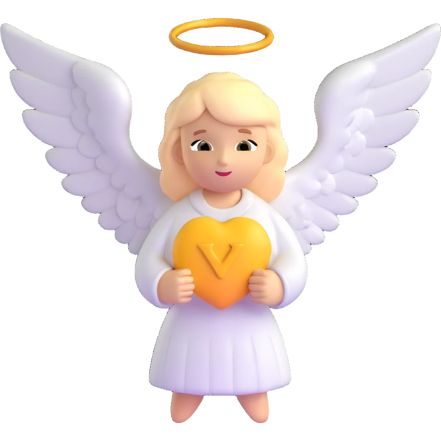 Guardian angel with protective wings emoji