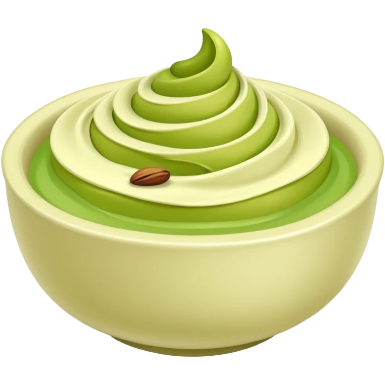 green cream in a bowl emoji