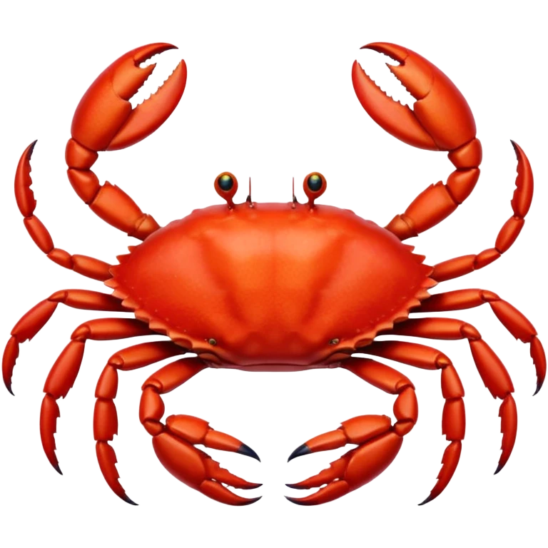 red crab with claws emoji