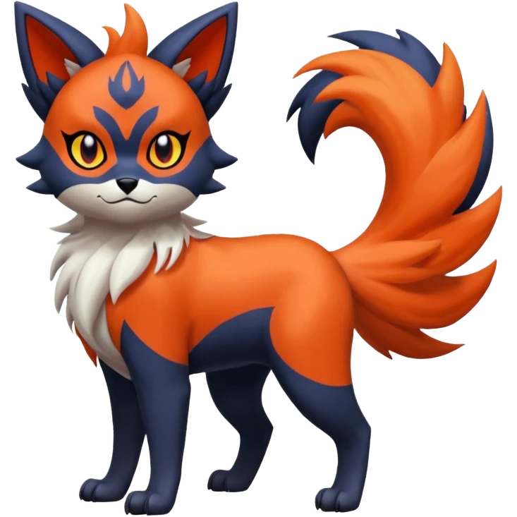 Delcatty-Litten-Zorua-Absol-Sprigatito-fusion, full body emoji