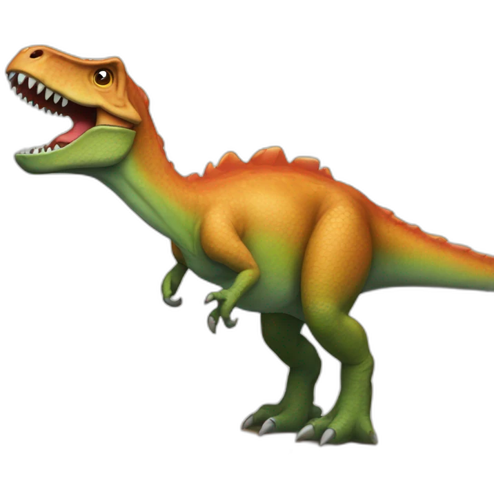 dinosaur who paints emoji