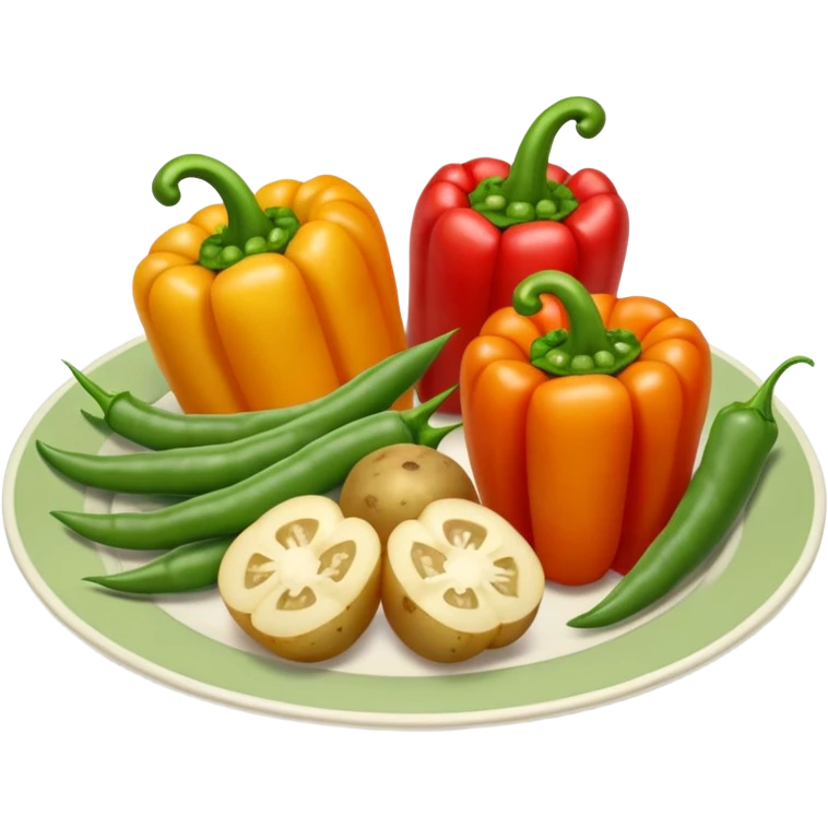 перец стручковая фасоль и картофель emoji