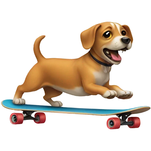 dog skateboarding  emoji