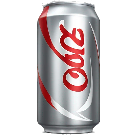Grey can of Diet Coke emoji