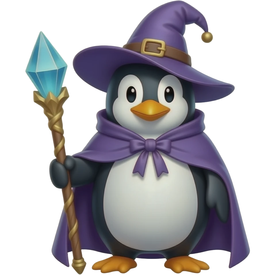 Penguin Wizard emoji