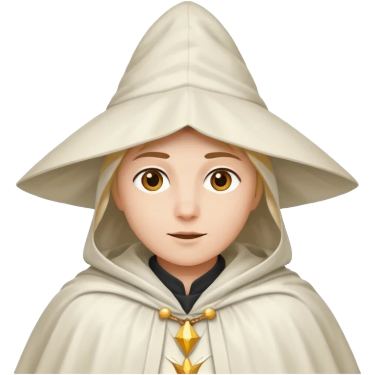 Pointy hat white cloak emoji