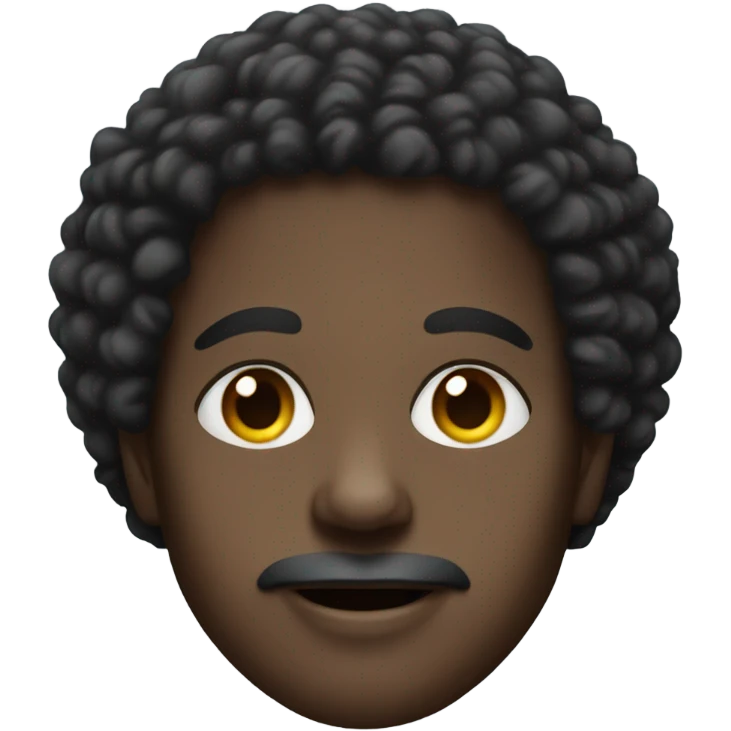 realistic portrait of afro male emoji