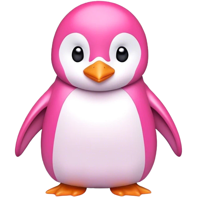 Pink penguin emoji