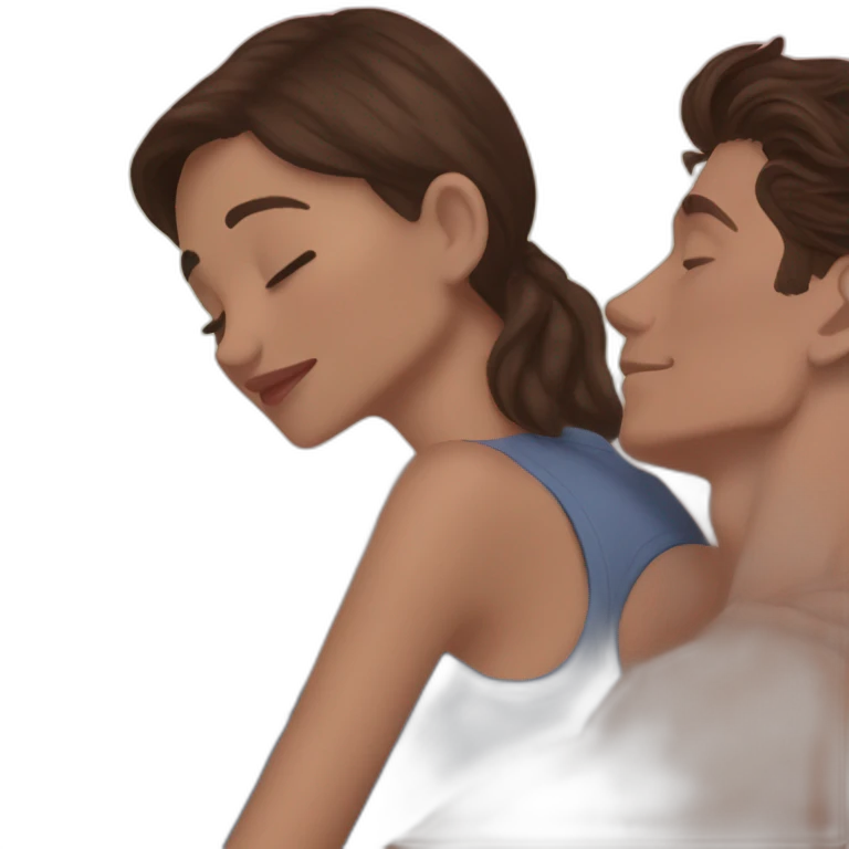 Tom Holland makingout with zendaya emoji