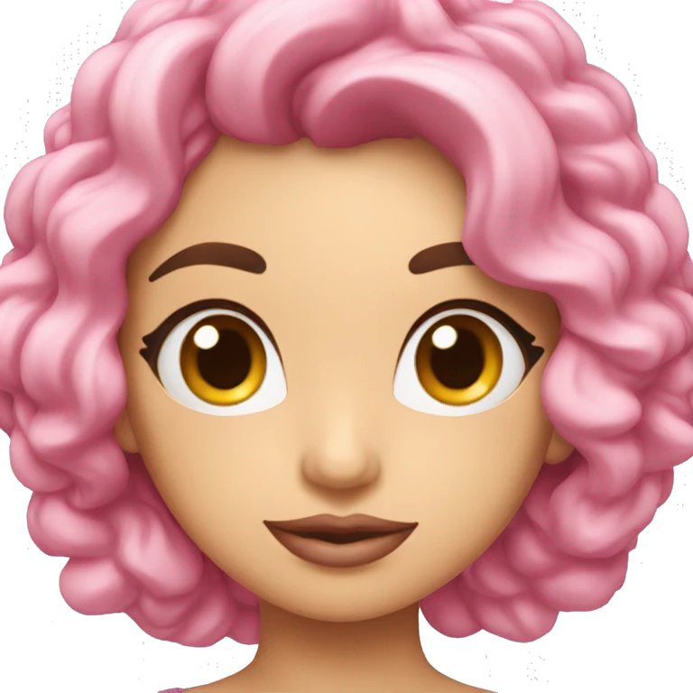 Auto rosa con moños coquette emoji