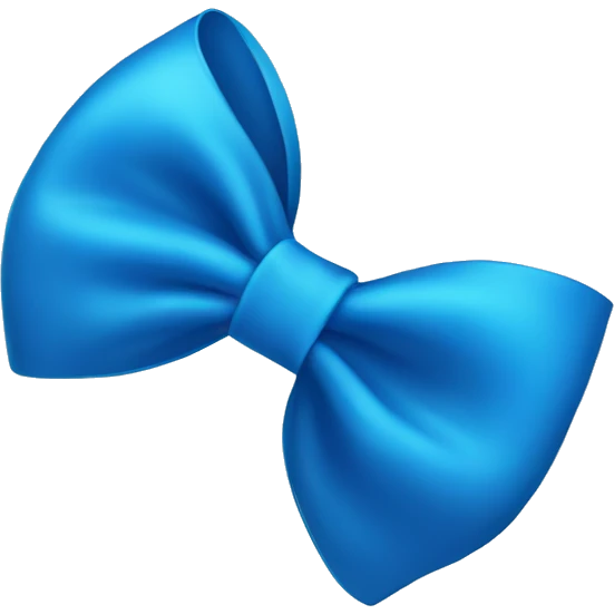 One singular blue bow emoji