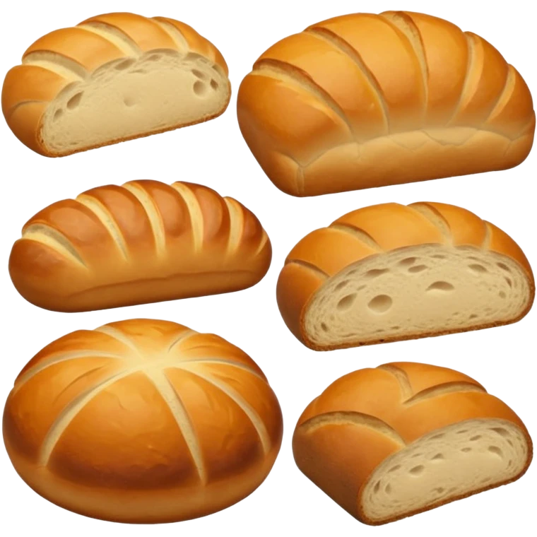 selection of bread emoji