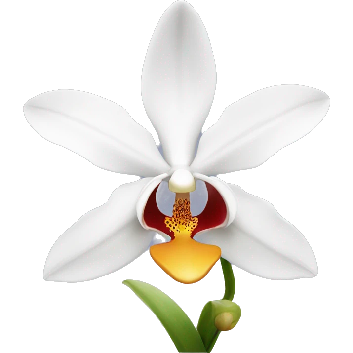 White orchid flower emoji