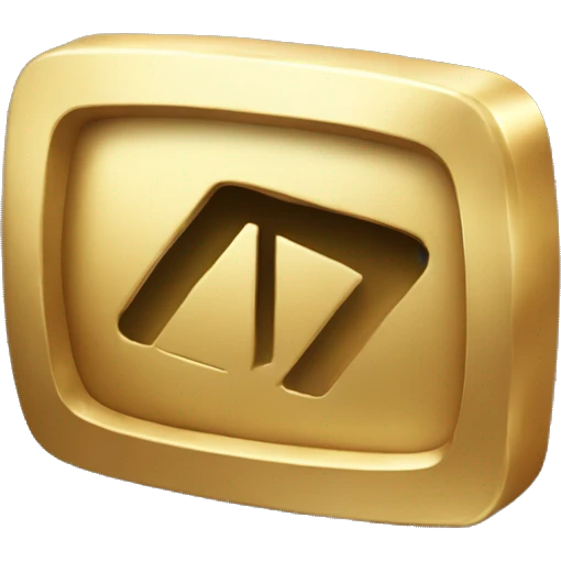 real like youtube gold play button emoji