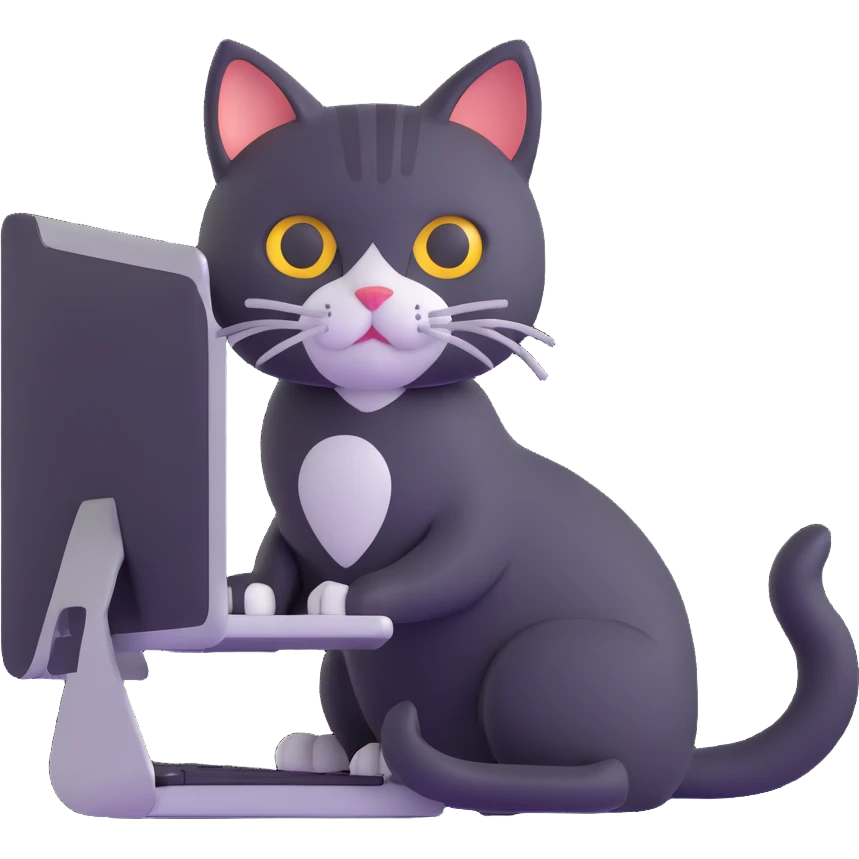 cat at a PC emoji