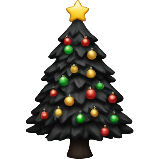 black christmas tree emoji