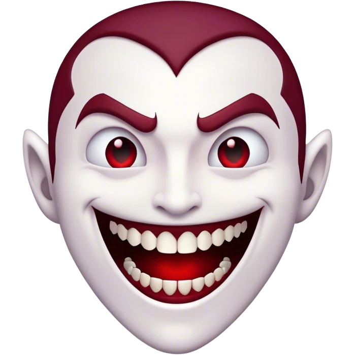Burgundy vampire smile emoji