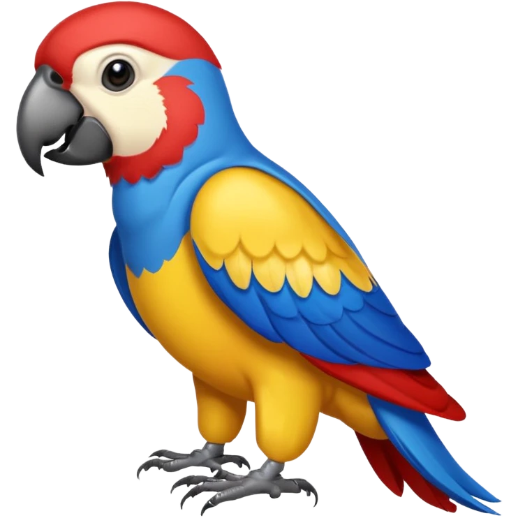 red blue yellow and blue parrot emoji