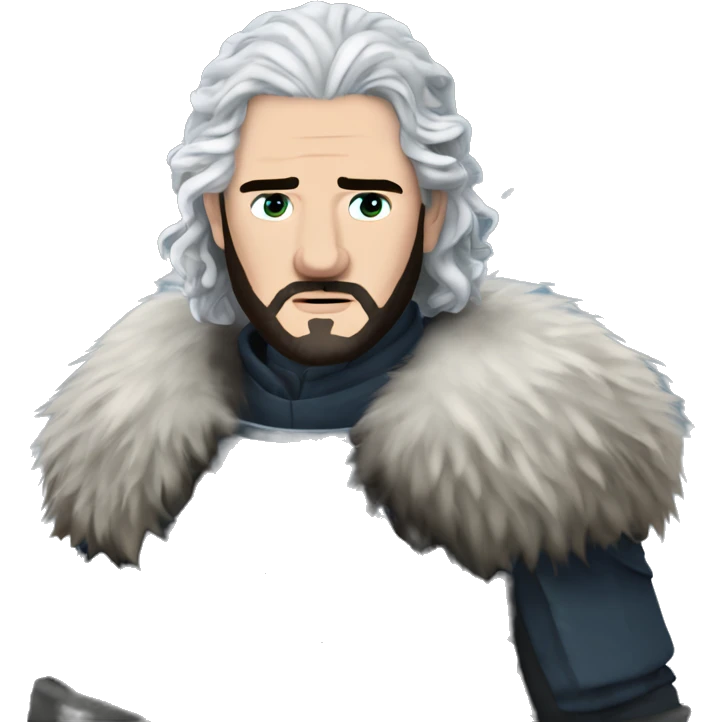 use an image of Jon Snow in game of thrones saying Winter is Coming emoji