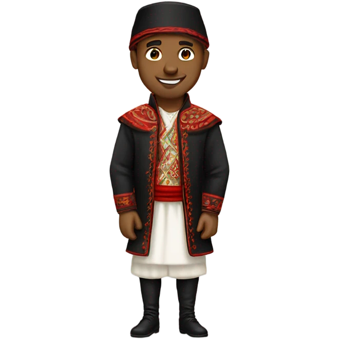 Man wearing traditional albanian clothing emoji