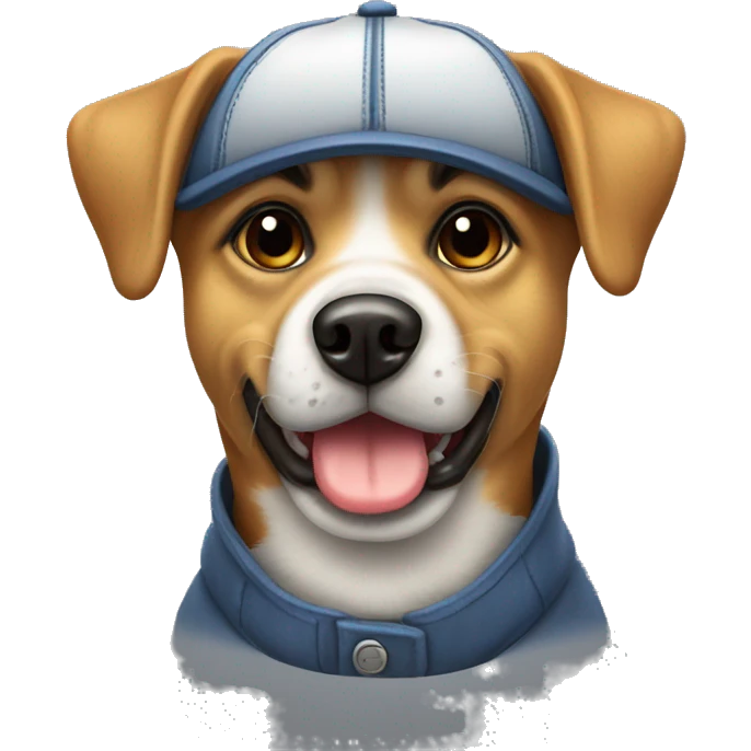 chien avec casquette emoji