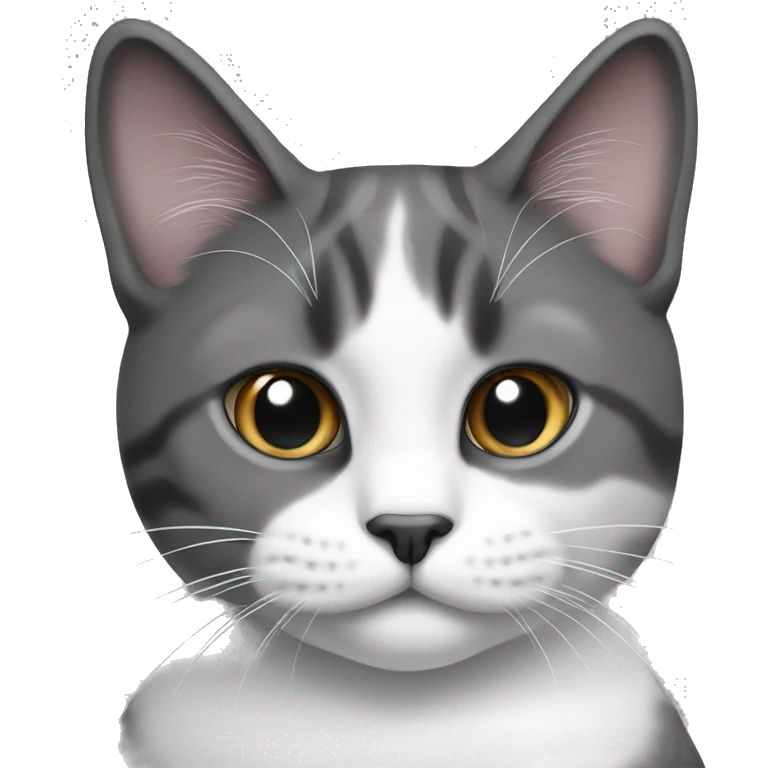 british cat black and white emoji