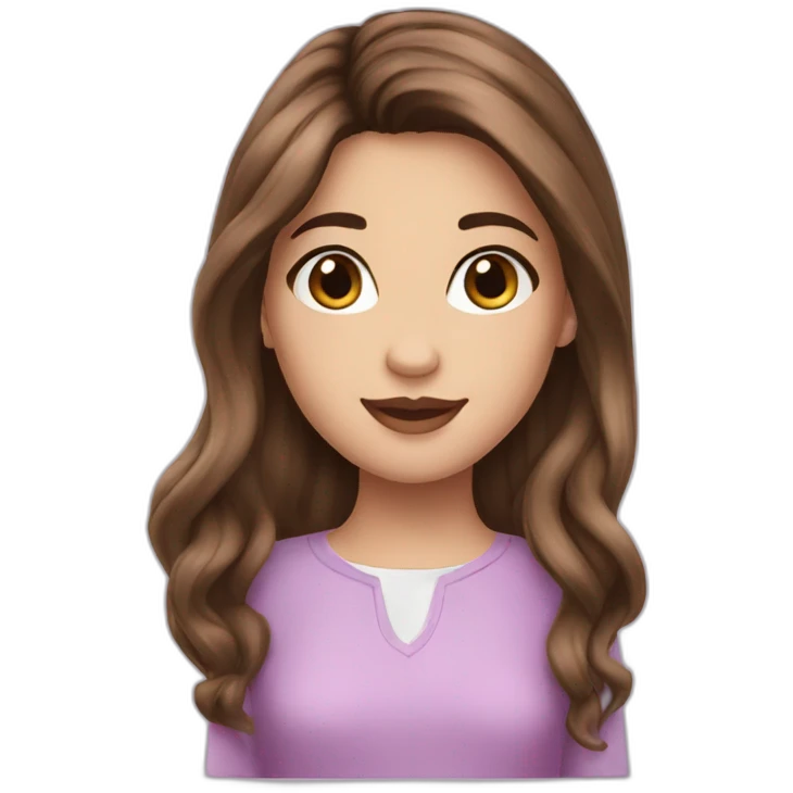 violetta girl brown hair emoji