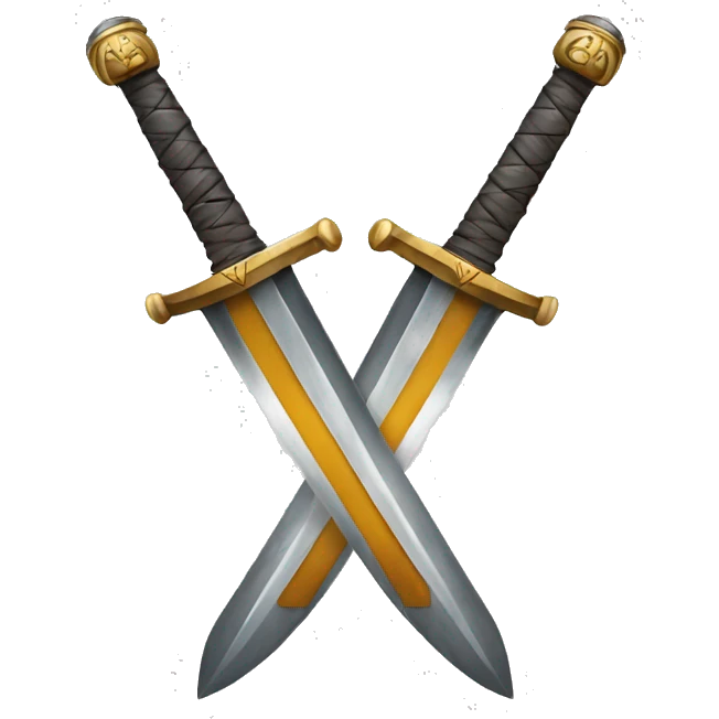 two crossed ancient roman swords emoji