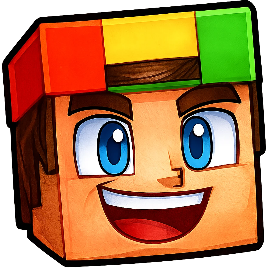 Extract only the face of the middle character, keeping the original Minecraft cartoon style and appearance, on a transparent background. emoji