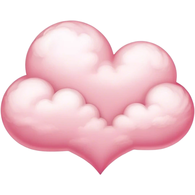 pink heart + cloud emoji