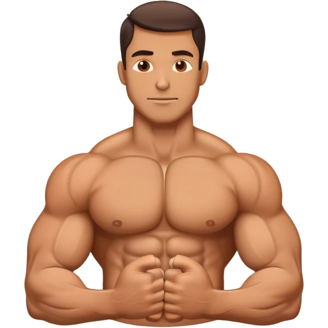 Muscular man grabbing his huge penis  emoji
