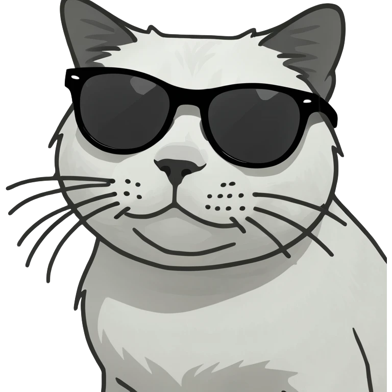 Cat with sunglasses emoji