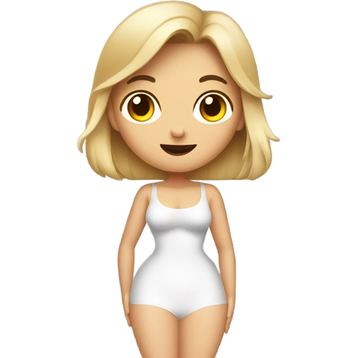 single Slim-Thicc white woman posing (hourglass figure) emoji