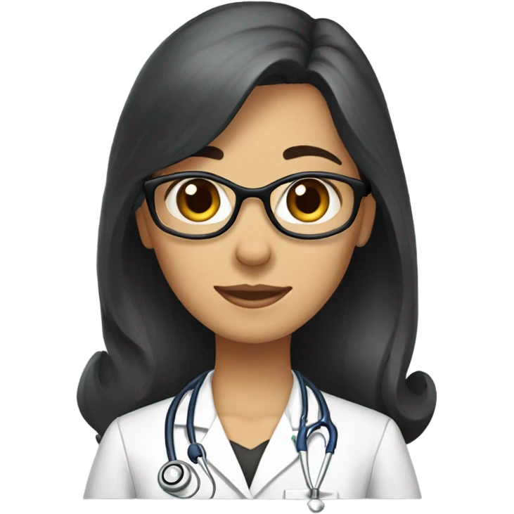 Female Dr with long dark hair schnauzer  emoji