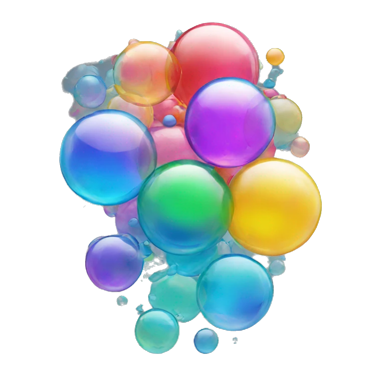 colourful bubbles  emoji