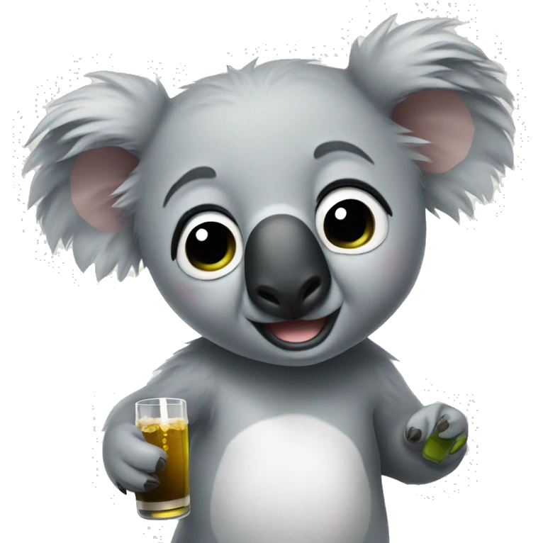 Drunk koala emoji