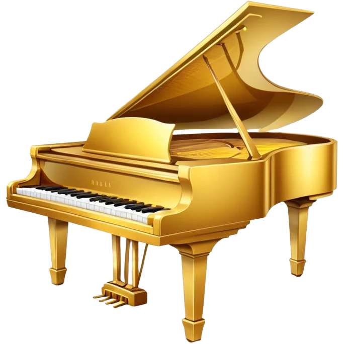 Golden piano emoji