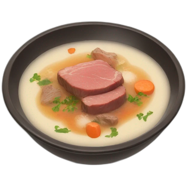 Soup + beef emoji