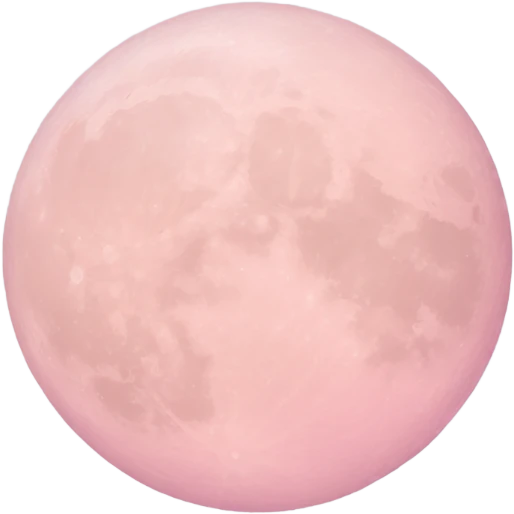 pastel pink moon emoji