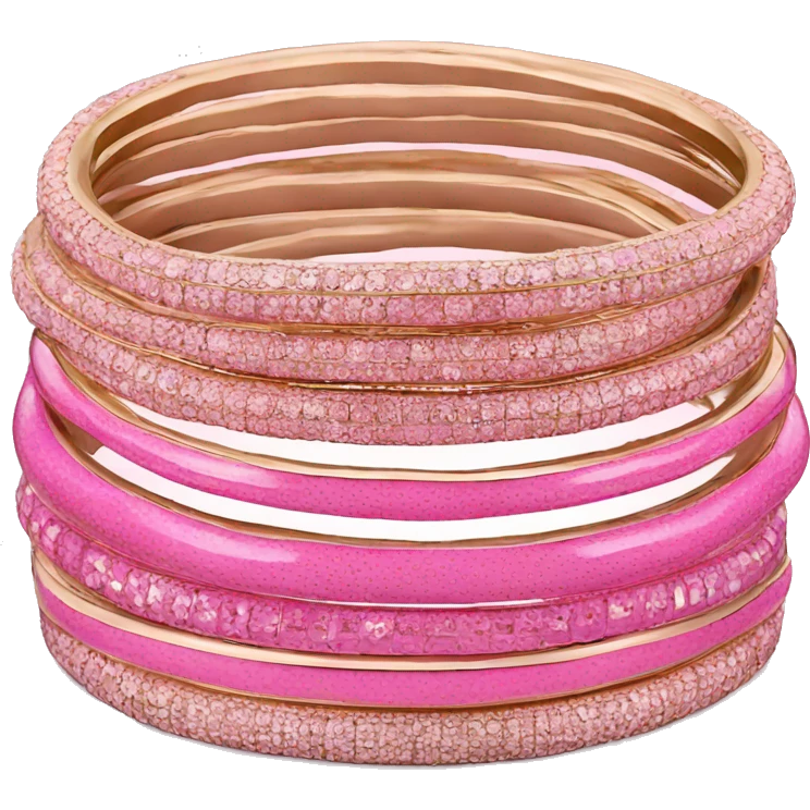 Pink bangle stack  emoji