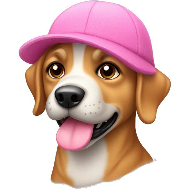 perro con gorro rosa  emoji