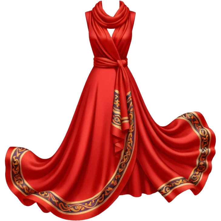 dress and scarf emoji