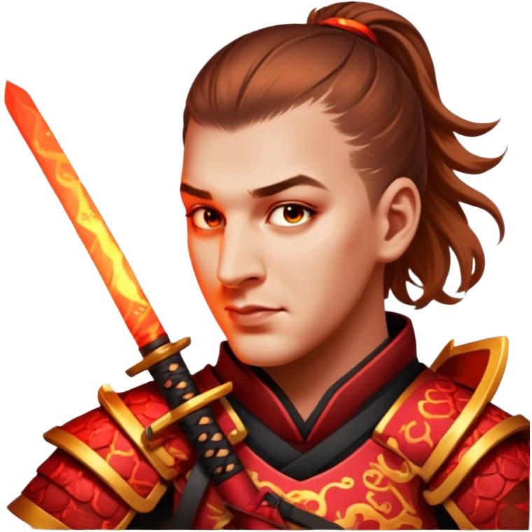Fire-Wielding Samurai emoji