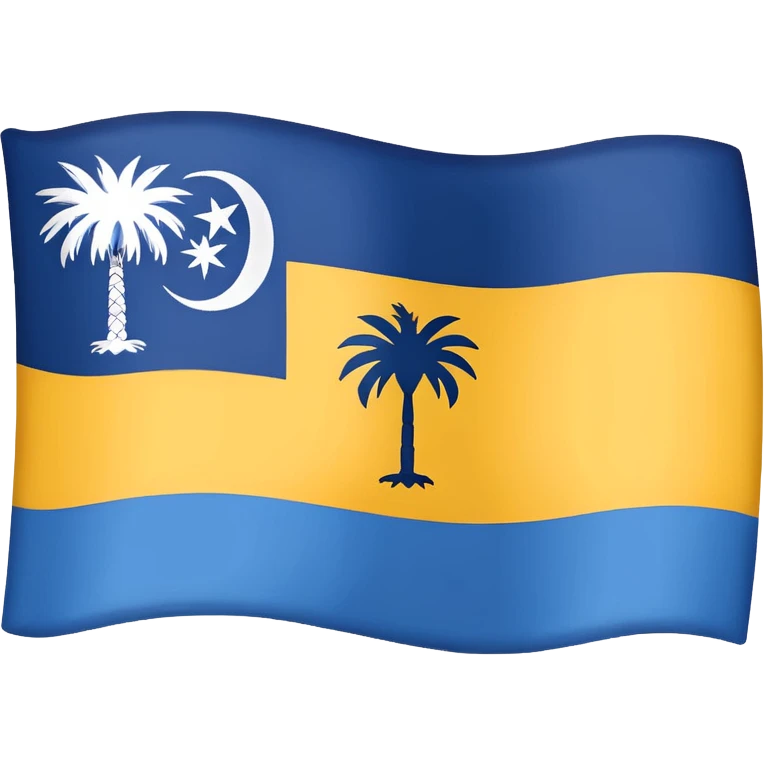 Outline of South Carolina with flag  emoji