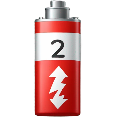 Singles Red battery  emoji