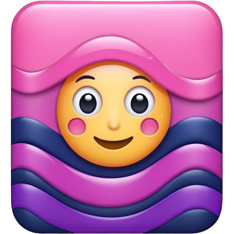 A wavy pink and navy rectangle with a purple stripe in the middle emoji