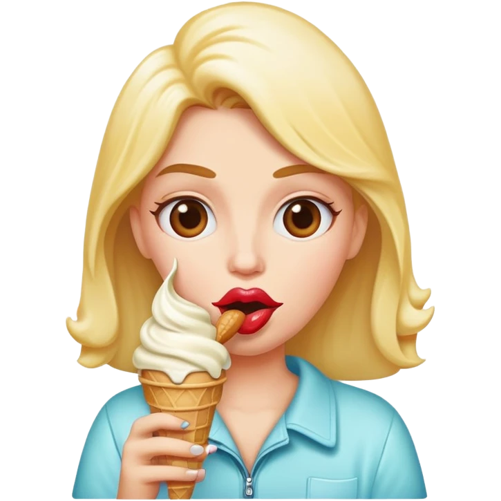 Helado con labios grandes  emoji